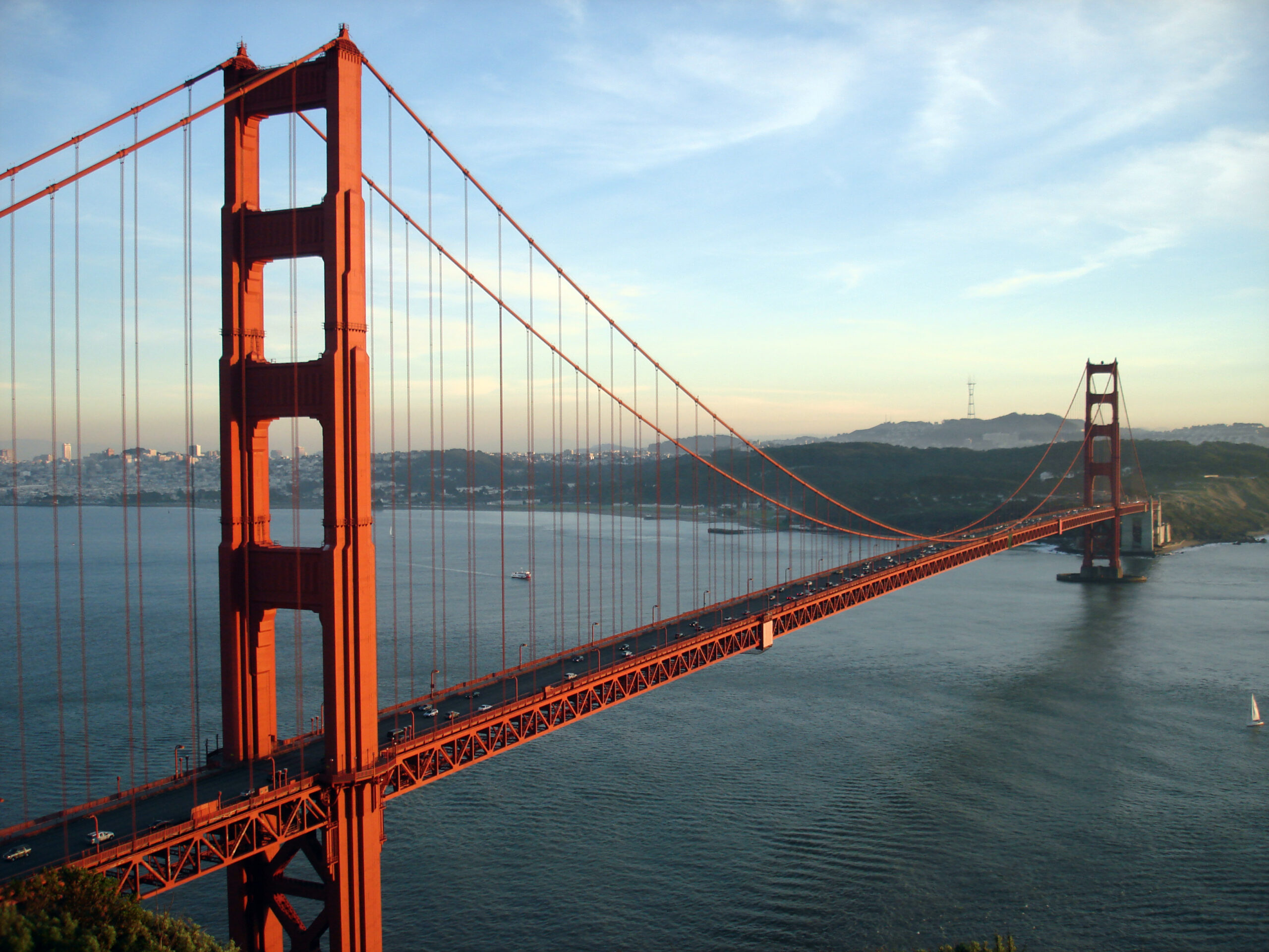 Golden Gate Bridge spanning the entrance to San Francisco Bay