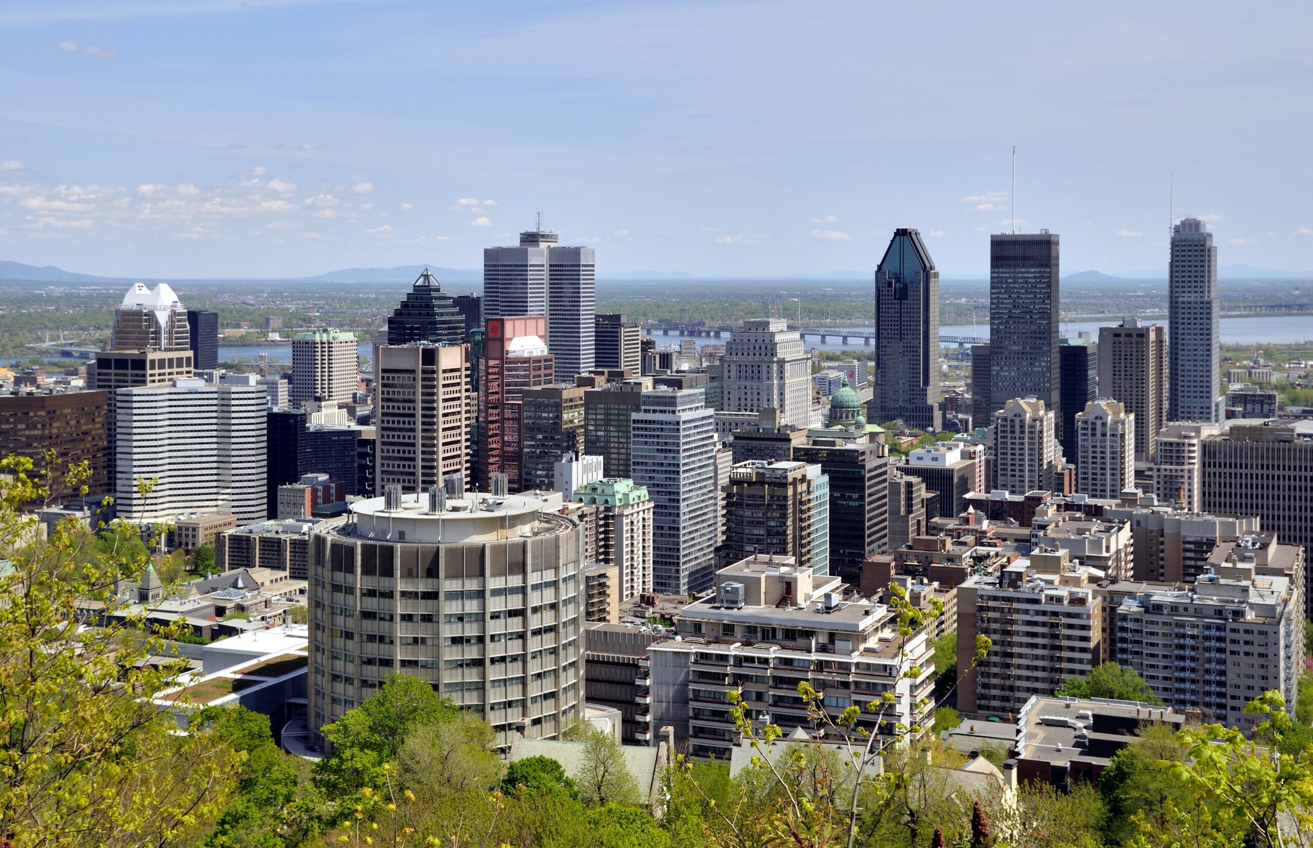 Montreal skyline with Mount Royal in the background