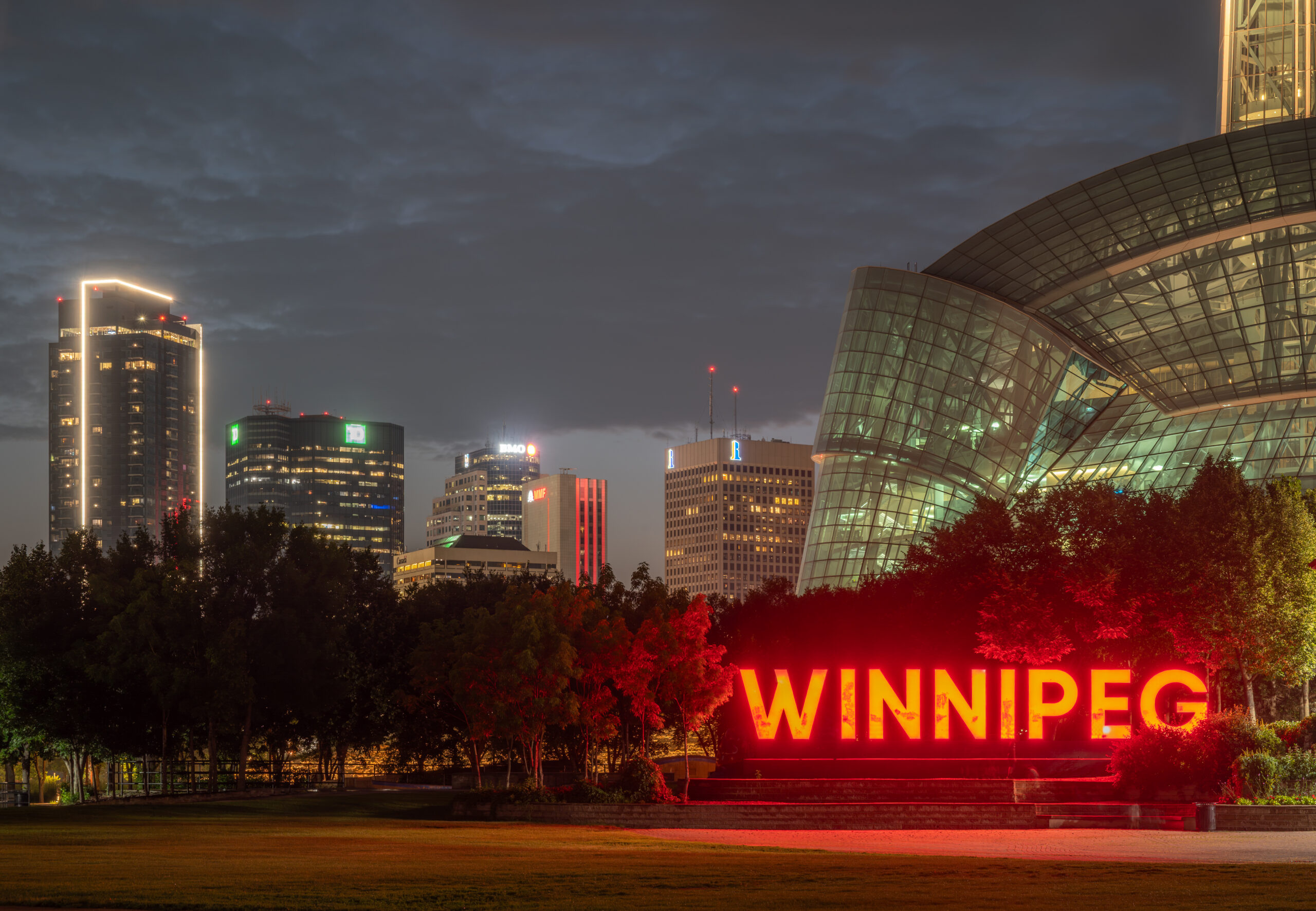 Winnipeg skyline seen from The Forks